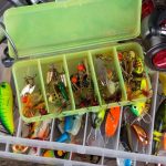Tacklebox filled with fishing lures